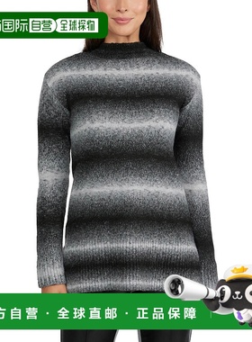 自营Ellen Tracy女式深蓝色立领毛衣-黑色圆领 美国奥莱直发