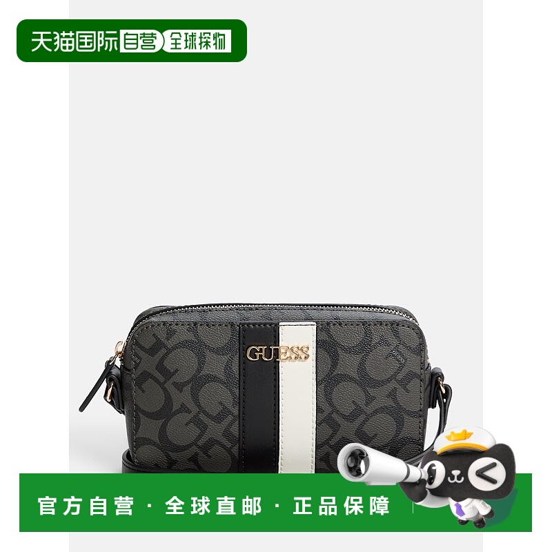 自营guessKyrie Mini Faux-Leather Camera Crossbody - coal mul