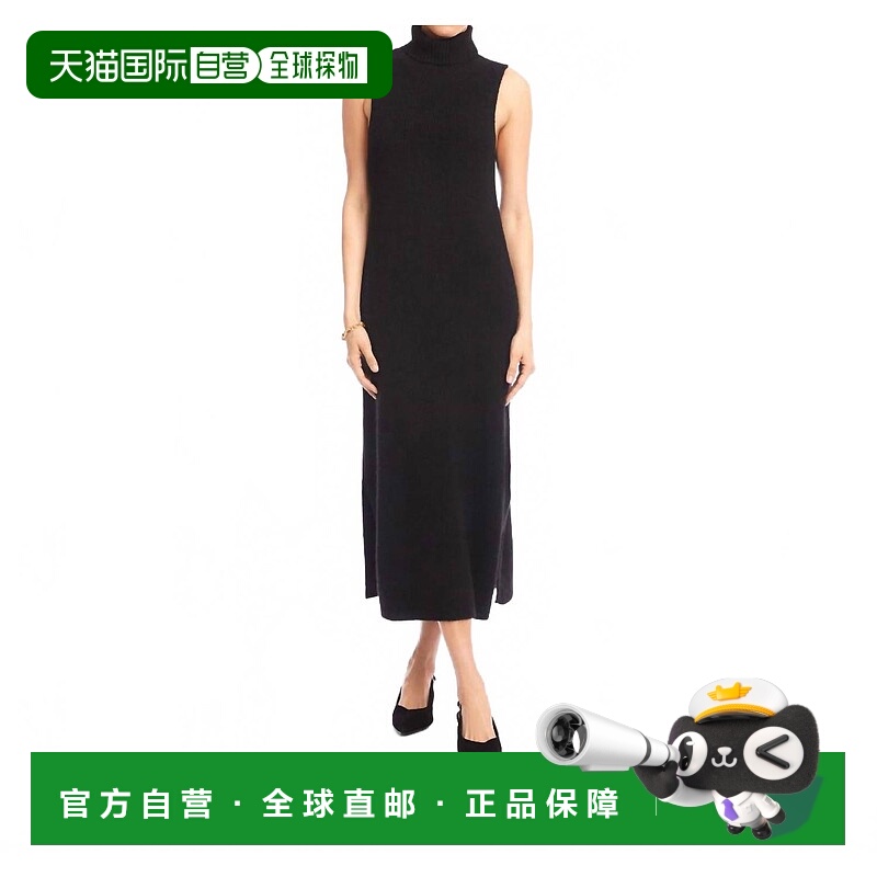 自营karen kaneSleeveless Turtleneck Sweater Dress In Black -