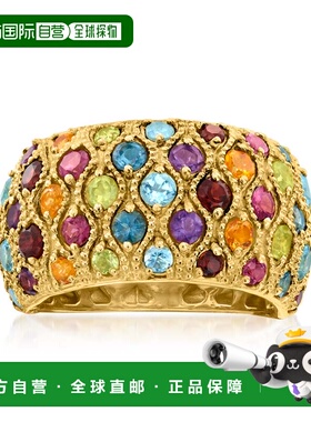 自营 Ross-Simons 18kt 金多宝石戒指 - 蓝色 美国奥莱直发