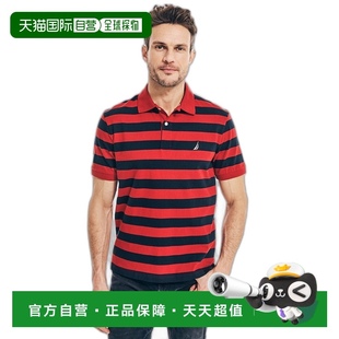 型条纹 Nautica 经典 红色 美国奥 衫 自营 Polo 版 男式 nautica