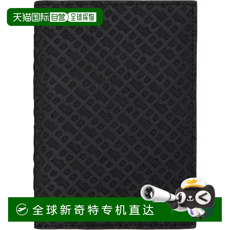 1h可退 香港直邮潮奢 BOSS 波士 男士 黑色压花护照套 50548819