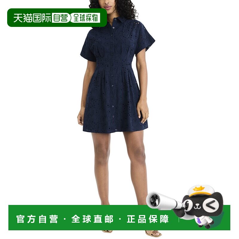 自营Donna Morgan迷你连衣裙-海军蓝 美国奥莱直发