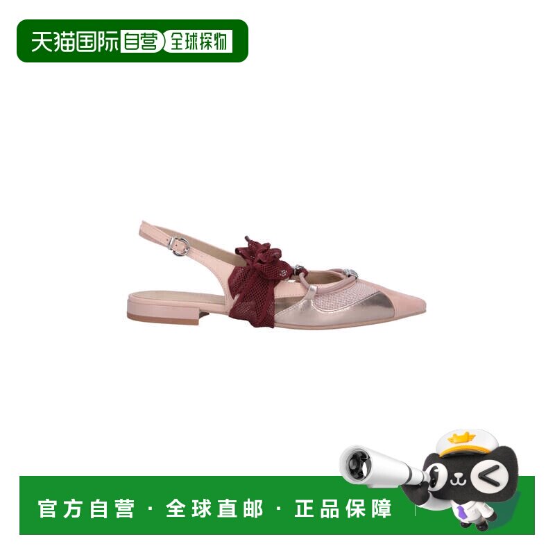 自营pinko粉红色Gianira尖头蝴蝶结弹弓芭蕾舞女演员-粉红色 美国