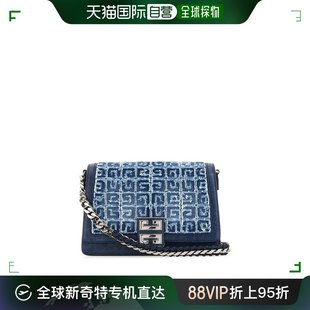 女士 美国直邮 givenchy 单肩包中号肩带背包牛仔真皮