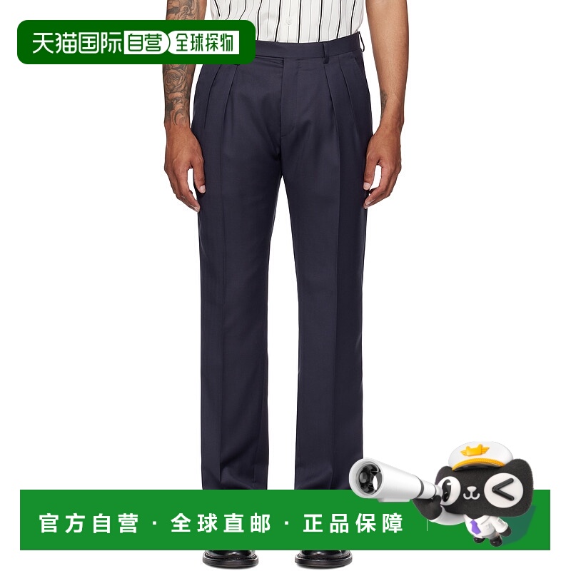 1h可退 香港直邮潮奢 Brioni 布里奥尼 男士 海军蓝 Elba 长裤 RP