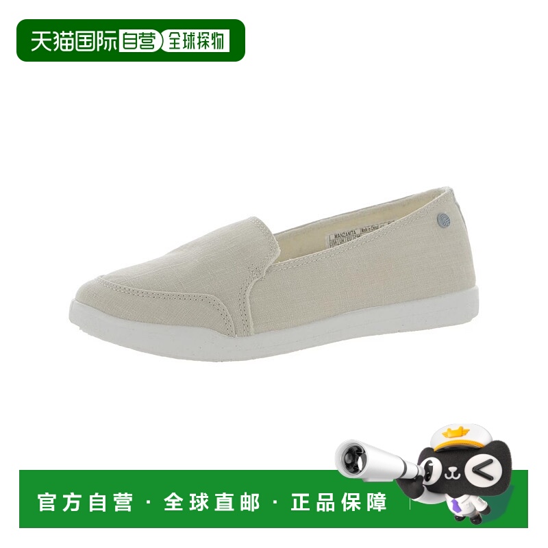 自营Vionic Beach Sneakers Women's Cream Linen Slip-On Comfor