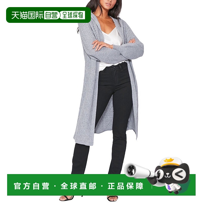 自营PAIGE  Hazel Wool-Blend Sweater Coat - grey 美国奥莱直发