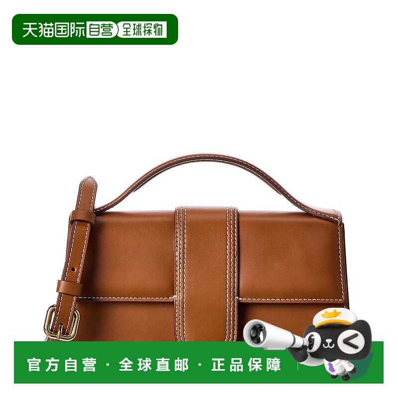 自营Jacquemus Bambino Large Leather Shoulder Bag - brown 美