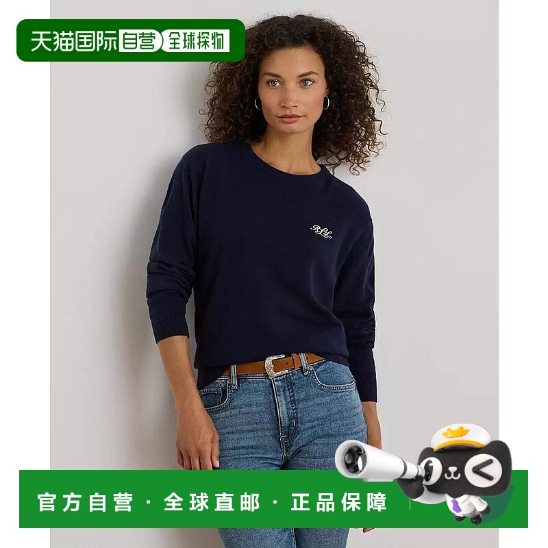 1h可退 【美国直邮】ralph lauren 女士 毛衣羊绒羊毛刺绣
