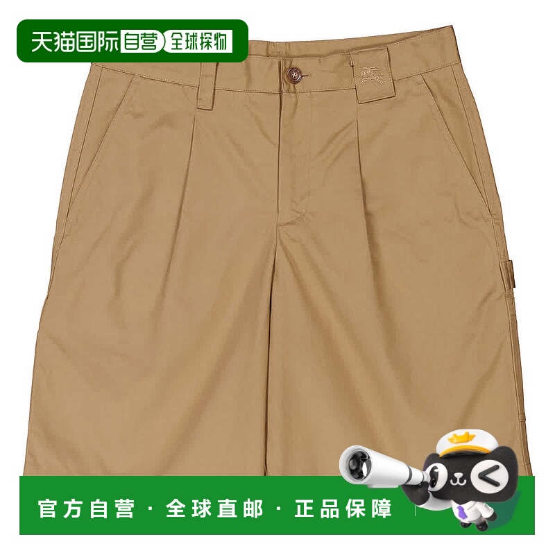 自营 Burberry Darwin EKD刺绣棉质工装裤-驼色 美国奥莱直发