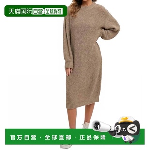自营 美国奥莱直发 bluivy蘑菇色大轻便针织毛衣连衣裙
