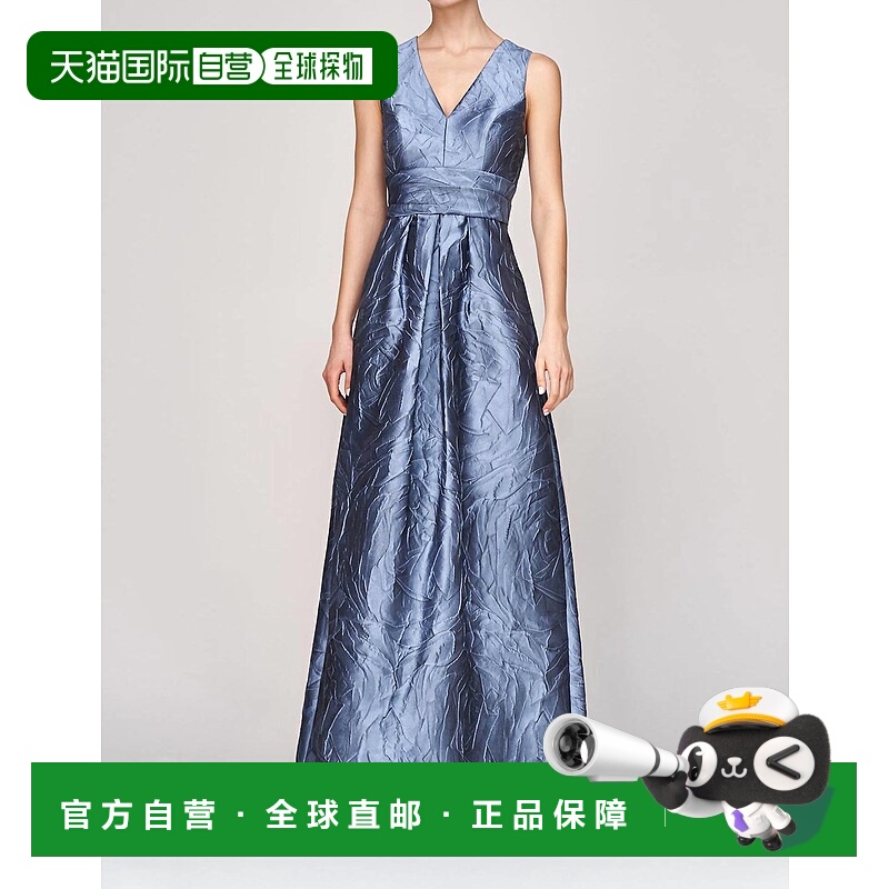 自营kay unger地中海蓝女式玛丽亚礼服-地中海蓝 美国奥莱直发