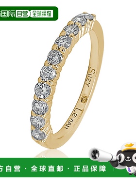 自营 Suzy Levian 14K 黄金 1/2 克拉钻石永恒半戒 - 黄色 美国奥