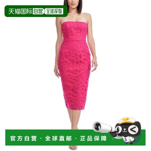 自营Dress The Population Viviana Bodycon Dress - hot pink 美