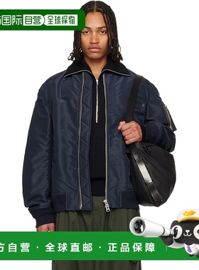 1h可退 香港直邮潮奢 Sacai 男士 海军蓝飞行员夹克 SCM301