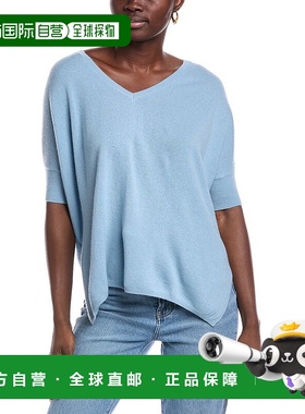 自营 minnie rose米妮玫瑰Pow羊绒毛衣-蓝色 美国奥莱直发