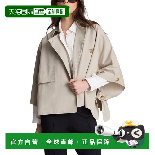 自营Kenneth Cole Trench Trench披肩-棕褐色 美国奥莱直发