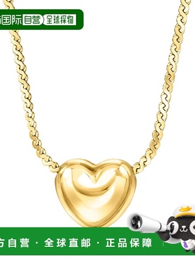 自营Ross Simons的RS Pure意大利18K金粉条充气心形项链-16英寸