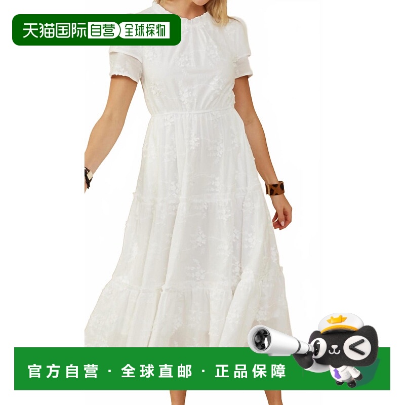 自营 haydenElla Grace Midi奶油色连衣裙 美国奥莱直发服饰