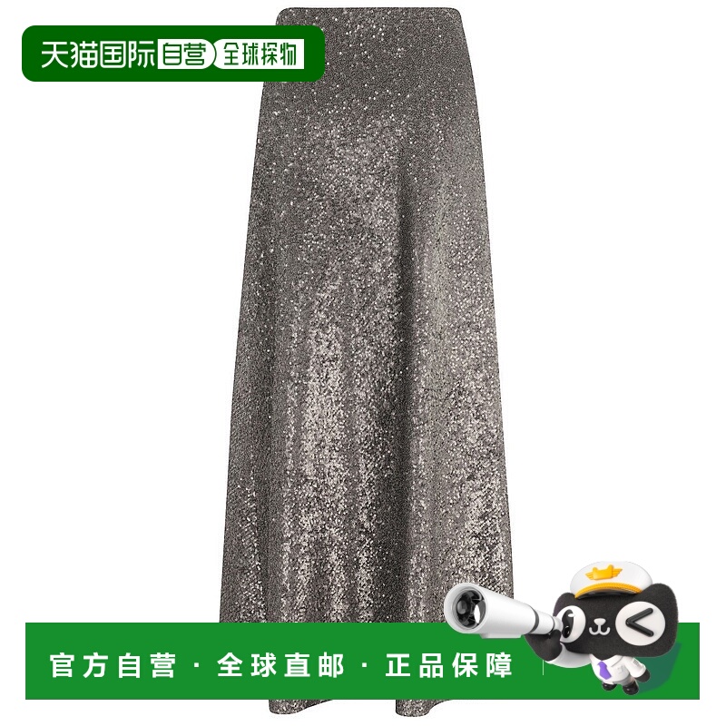 自营hernoMaxi Skirt With All-Over Sequins - grey 美国奥莱直
