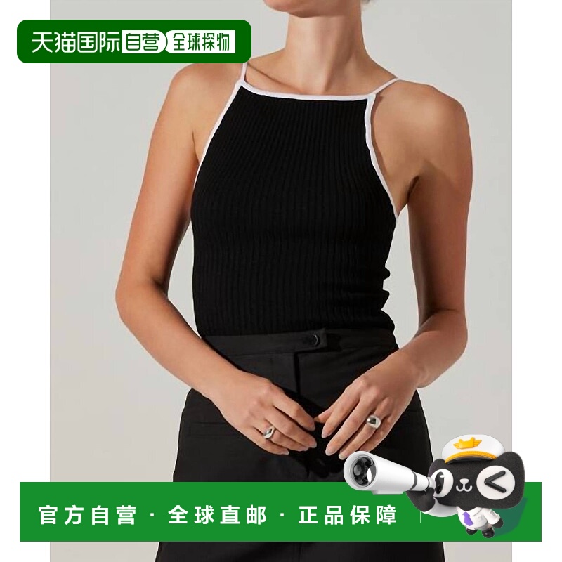 自营astr the labelJenini针织上衣黑色-黑色 美国奥莱直发