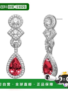 自营 genevive方晶锆石纯银黄色、红色、绿色或透明方晶锆石吊坠