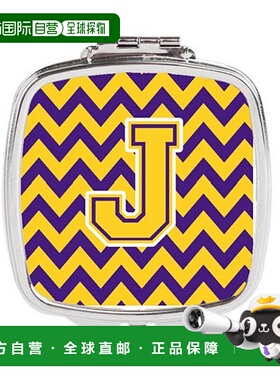 自营 Carolines Treasures CJ1041-JSCM 字母 J 雪佛龙紫色正品