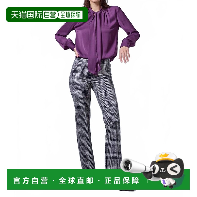 自营lysseWomen's Plaid Scuba Fabric Pull On Pants In Plush P