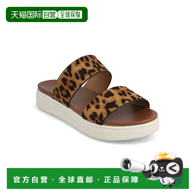 自营Mia Saige Slide Women's Brown Leopard Platform Slip On S