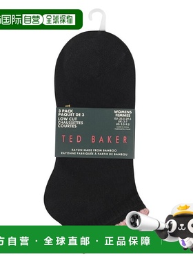 自营Ted Baker Set of 3 Low Cut Sock - black 美国奥莱直发