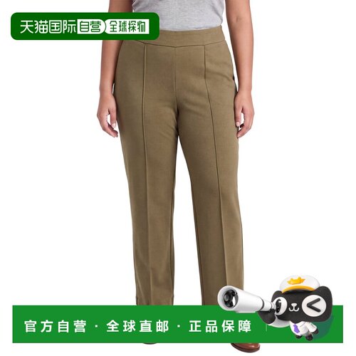 自营Jones New York Pull-On Pintuck长裤-绿色 美国奥莱直发