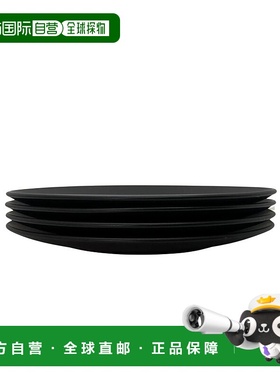 自营 zulay kitchen轮廓餐盘 - 4 件套 - 黑色 美国奥莱直发