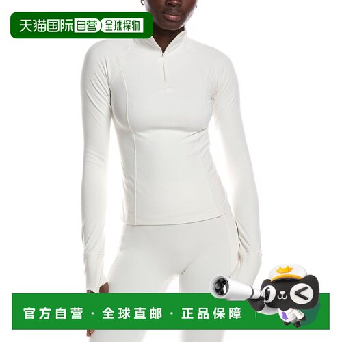 自营Beyond Yoga Pacer羊毛四分之一拉链套头衫-灰色 美国奥莱直