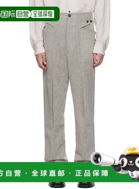 1h可退 香港直邮潮奢 KOZABURO 男士 灰色 Z 长裤 2214P119休闲裤