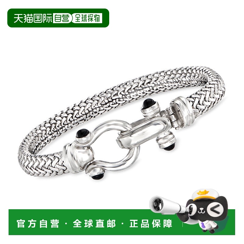 自营 Ross-Simons Italian Sterling Silver Horsebit Bracelet W