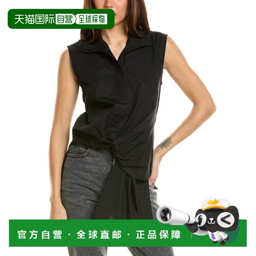 自营Arias打结女式衬衫-黑色 美国奥莱直发