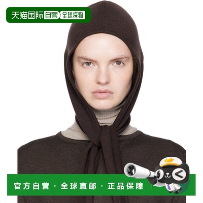 1h可退 香港直邮潮奢 Lemaire 女士 酒红色 Fine Wool Head Scarf