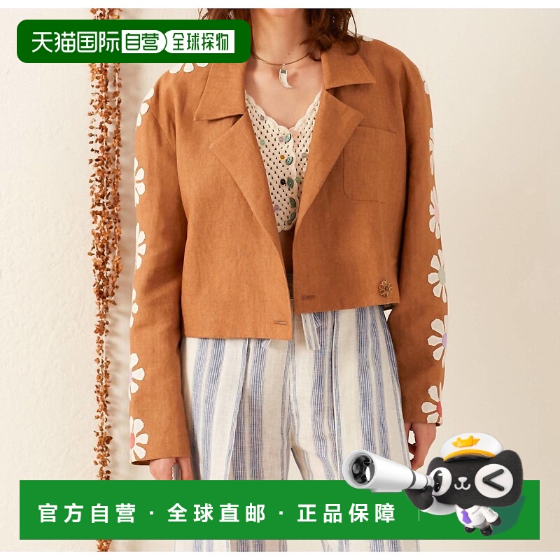 自营alix of bohemia黄褐色Archer Fawn Daisy运动夹克 美国奥莱