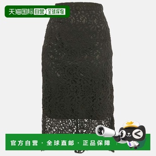 自营Burberry Black Lace Pencil Skirt - black 美国奥莱直发