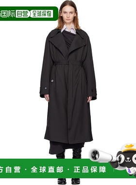 1h可退 香港直邮潮奢 Lemaire 女士 灰色 Peaked Lapel 风衣 CO11