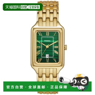 自营Fossil Women's Raquel Green Dial Watch - green 美国奥莱