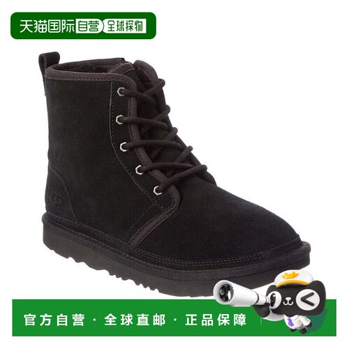 自营UGG Kids Harkley Suede Boot - black 美国奥莱直发