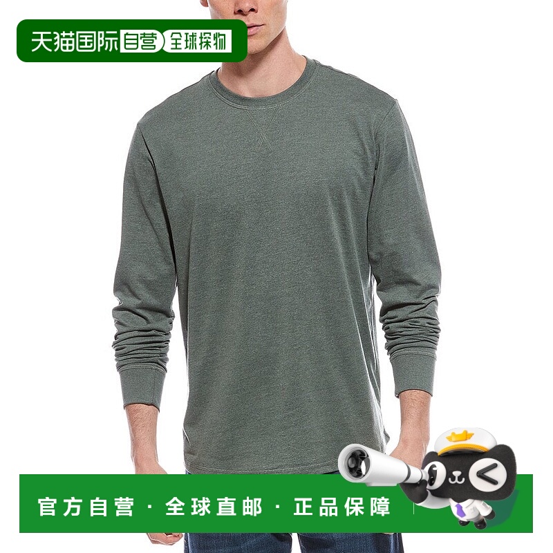 自营weatherproof vintage防风复古拉丝针织圆领衬衫-绿色 美国奥
