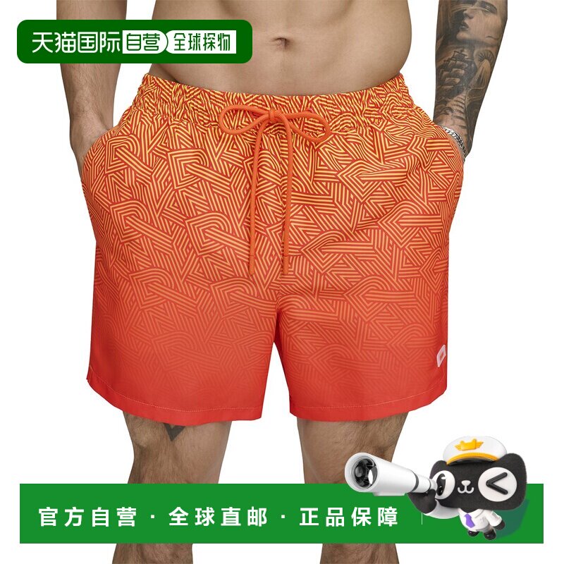 自营DKNY Modern Euro Swim Trunk - Orange 美国奥莱直发短裤