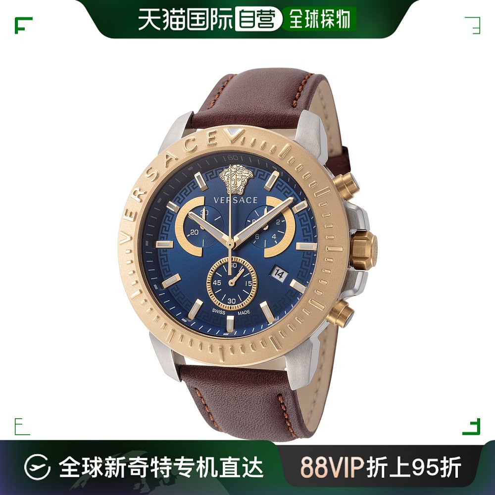 versace/范思哲 男士新款 Chrono 45mm石英时尚手表腕表 VE2E0022