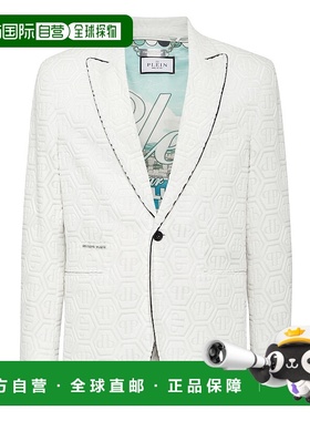 自营philipp pleinBlazer Lord Fit标志-白色 美国奥莱直发外套