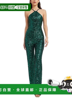 自营Dress The Population Darian Jumpsuit - deep emerald 美国
