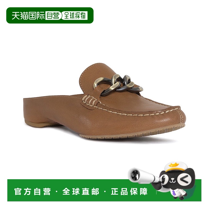 自营 Donald Pliner Bless 皮革穆勒鞋 - 棕色 美国奥莱直发