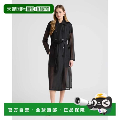 自营NVLT Women’s Belted Trench Coat - black 美国奥莱直发